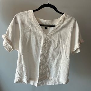 White linen top